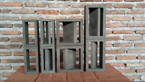 Roster beton motif nako size 15x30cm lubang angin anti tampias  hiasan dinding dekorasi rumah modern