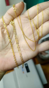 Legit silver925 goldcoated fine tauco twisted rosemary chain necklace