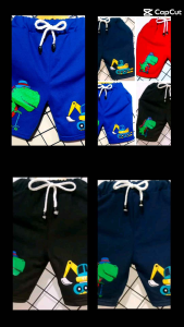 Celana Pendek Anak Usia 1-11 Tahun Motif DINO Sablon Timbul