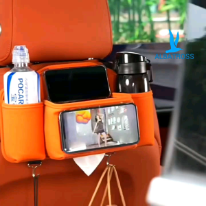 Multifungsi Kantong Jok Mobil Leather / ALBATROSS Box Penyimpanan Mobil Belakang