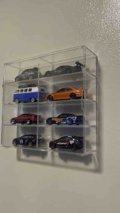 Full acrylic display case with door cover 8 slots 1:64 scale