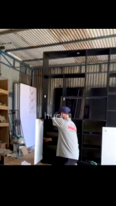Tủ rượu tủ trưng bày kiêm vách ngăn 3 cửa