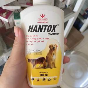 Sữa tắm hantox shampoo (200ml) trị ve ghẻ chấy rận cho chó mèo