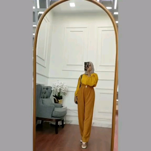 Atasan Crinkle Wanita Lengan Panjang Busui