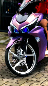 Sticker Scotlite Ungu Lembayung Gold & Skotlet Motor Viral