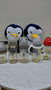 Puku PPSU Wide Neck Feeding Milk Bottle 280ML Natural Feel Silicone Bottle Nursing Milk Teat Botol Susu Puting Silicon Bottle Soft Bottle