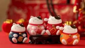 Readystock现货🇲🇾 创意招财猫汽车香水 车载出风口香水 卡通可爱车载香薰礼品摆件 fortune cat perfume set