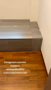 Storage bed customize singapore /super single storage bed customize