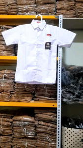 Setelan Seragam Putih & Pramuka Perempuan SMA/SMP - Baju Lengan Pendek Rok Span Pendek