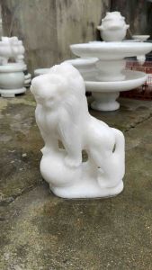 Tượng sư tử đá non nước cao 30cm. Sư tử đẹp bằng đá