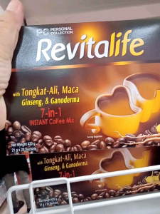 Personal collection REVITALIFE 7 n 1 INSTANT COFFEE MIX with Tongkat-Ali Maca Ginseng & Ganoderma 21g × 20 sachet CERTIFIED ECO ORGANIC USDA ORGANIC