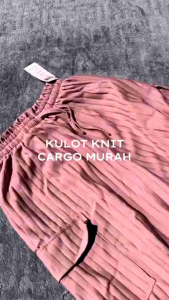 Celana Cargo Wanita Panjang Knit Hornet Higwaist Premium Pants