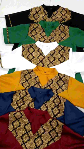 OS - Blouse Wanita Jumbo Nana Motif Songket New Atasan Blouse Cewek Model Baru Size L dan XXL