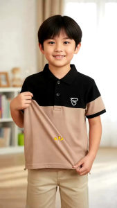 Kids Polo Shirts Comfort & Stylish Fit for Ages 3-14 Years Old Basic Design Versatile Everyday Wear Two-Tone Color