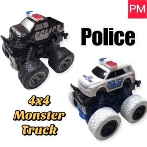 4 Wheel Monster Truck Zap SUV Friction Toy Car Police 4x4 -Can go through any obstacles - Kereta Mainan Murah Polis