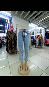 Mom fit jeans high waist full jeans 👖