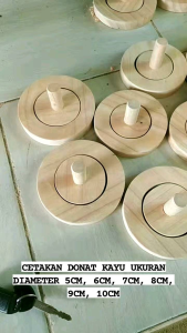 KAYU JATI Cetakan Donat Kayu 1set Best Seller Murah Poll Diameter 5cm 6cm 7cm 8cm 9cm 10cm