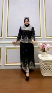GAMIS TERBARU SET HIJAB SEGI EMPAT BAHAN SERUTY BABYDOLL PREMIUM
