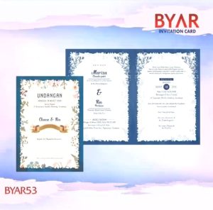 Blangko Undangan Kertas Undangan Pernikahan BYAR 56 Harga Termurah Gratis File Setting