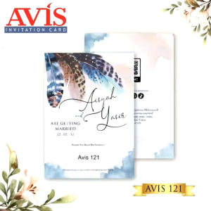 (Isi 100 pcs) Blangko Kertas Undangan Pernikahan AVIS 124 Harga Termurah Gratis File Setting