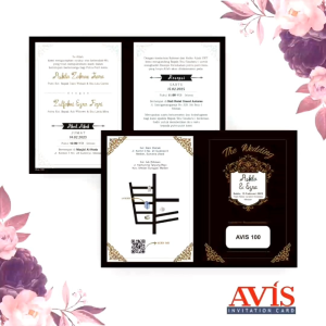 (Isi 100 pcs) Blangko Kertas Undangan Pernikahan AVIS 103 Harga Termurah Gratis File Setting