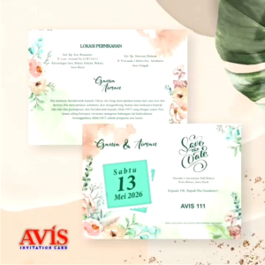 (Isi 100 pcs) Blangko Kertas Undangan Pernikahan AVIS 113 Harga Termurah Gratis File Setting