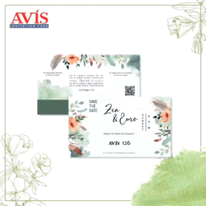 (Isi 100 pcs) Blangko Kertas Undangan Pernikahan AVIS 129 Harga Termurah Gratis File Setting
