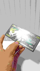 Souvenir Uang Gold Foil Black 1 Set USD Amerika 8 Lembar