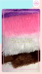 Kras1 Uk. 85x75cm Kain Boneka Rasfur Panjang Bulu 2cm