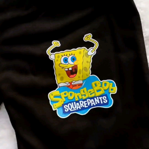 SETELAN ANAK LAKI LAKI PEREMPUAN SPONGEBOB KETAWA LUCU CELANA HITAM BAHAN PREMIUM / SETELAN ANAK LAKI LAKI USIA 0-10 TAHUN / BAJU ANAK LAKI LAKI / SETELAN ANAK LAKI LAKI