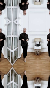 COD Set Motif Rempel Tingkat Setelan Rayon Mix Crinkle Mode Kekinian Setelan Wanita Kombinasi Terbaru