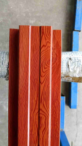 รั้ว ระแนง เมทัลชีท ลายไม้สักแดง หนา0.35มิล🔥 ลายไม้ขายดี 10-13cm.🔥ราคาส่งโรงงาน