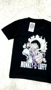 KFS 31 Baju Kaos Anak Luffy One Piece Gear 5 Laki-laki Perempuan Katun Premium 1-10 Tahun