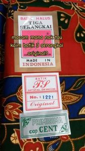 TIGA SERANGKAI 100% Original Jawa Indonesia (warna bagi random)