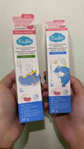 ยาสีฟันเด็ก Kindee คินดี้ ออร์แกนิก ยาสีฟันเด็กกลืนได้ ยาสีฟัน Food Grade เด็ก 6เดือนขึ้นไป ขนาด50g