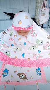 Mukena Renda Tas Sajadah Anak Karakter Usia 2-8 Tahun