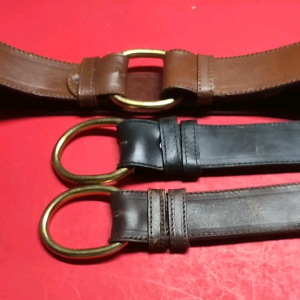 หนีงฟอกฟาดวัวเข็มขัดห่วงทองเหลืองขนาดกว้าง36มมแบรนด์Orientel