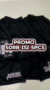 Promo Boxer 50 Ribu Dapat 5 Pcs Celana Pendek Boxer Kolor Dalaman Pria Wanita Celana Metal BLACK FLAG SLIPKNOT Surfing Sport Santai Tidur Rebahan Olahraga Voli Basket