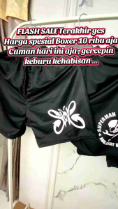 Promo Boxer 50 Ribu Dapat 5 Pcs Celana Pendek Boxer Kolor Dalaman Pria Wanita Celana Metal SLANK SID Surfing Sport Santai Tidur Rebahan Olahraga Voli Basket