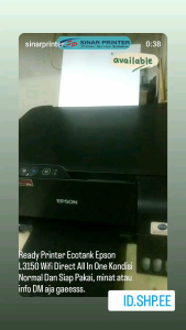 Epson L3150 Ecotank Wifi Direct All In One Kondisi Normal Siap Pakai