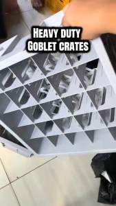 Heavy Duty Water Goblet Crate X25 Kitchen Organizer for Storing Water Goblet