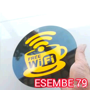 Papan Akrilik  Tanda Free Wifi Untuk Warung Cafe