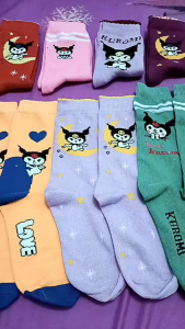 6 PASANG KAOS KAKI KARAKTER VIRAL KUROMI ANAK TK SD MOTIF CEWEK PEREMPUAN 4-8 TAHUN FASHION
