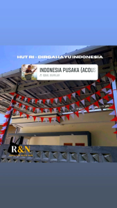 ISI 50 Bendera / Banner Merah Putih PERSEGI Warna / Hut RI / Kemerdekaan/ Dirgahayu /Umbul-umbul /Flag Party Bendera Segitiga Kain