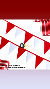 ISI 40 Bendera / Bendera kain spunbond segitiga Merah Putih Tinggal Pasang/Promo Kemerdekaan Indonesia