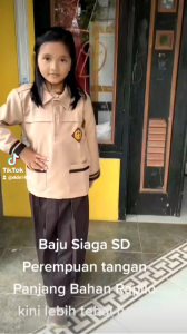 Setelan Pramuka Siaga SD MI Tangan Panjang Perempuan