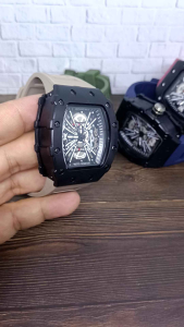 JAM TANGAN KARET SPORT SEGI TANGGAL WATERRESISTANT