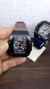 JAM TANGAN KARET SPORT TANGGAL SEGI WATERRESISTANT