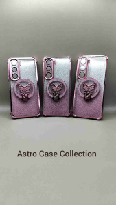 Astro CC - Casing untuk Samsung A16 A17 A26 A36 A56 Glitter dengan Motif Kupu-Kupu Butterfly