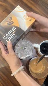 Caphelink New Cà Phê Hòa Tan Lá Chay Hoàng Kỳ Hộp 20 Gói x 16g